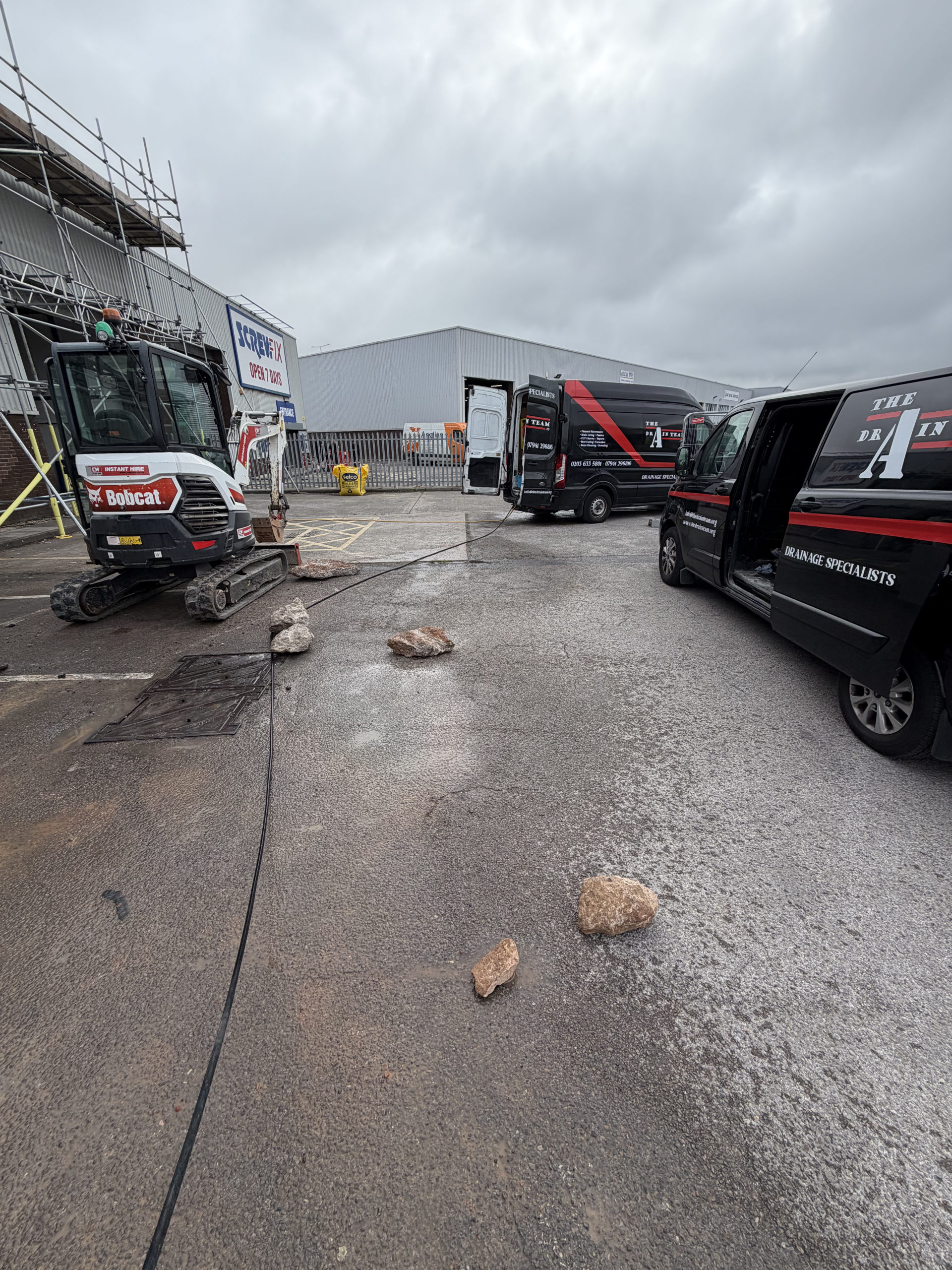 Commercial drainage works at Avonbridge Industrial Estate in Bristol